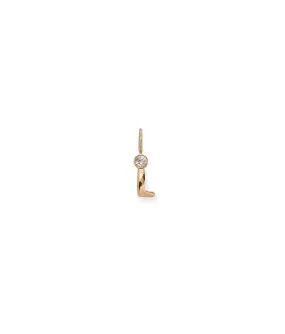 14k Gold Alphabet Soup L Charm