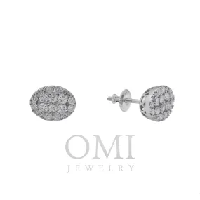 14K GOLD ROUNDED DIAMOND EARRINGS 0.76 CTW