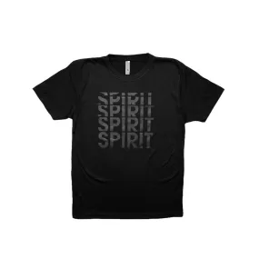 2023 Washington Spirit Short Sleeve Youth Tee - SPIRIT SPIRIT SPIRIT - Black Tonal