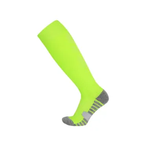 3 Pack Mens Anti Slip Football Socks Lime Green