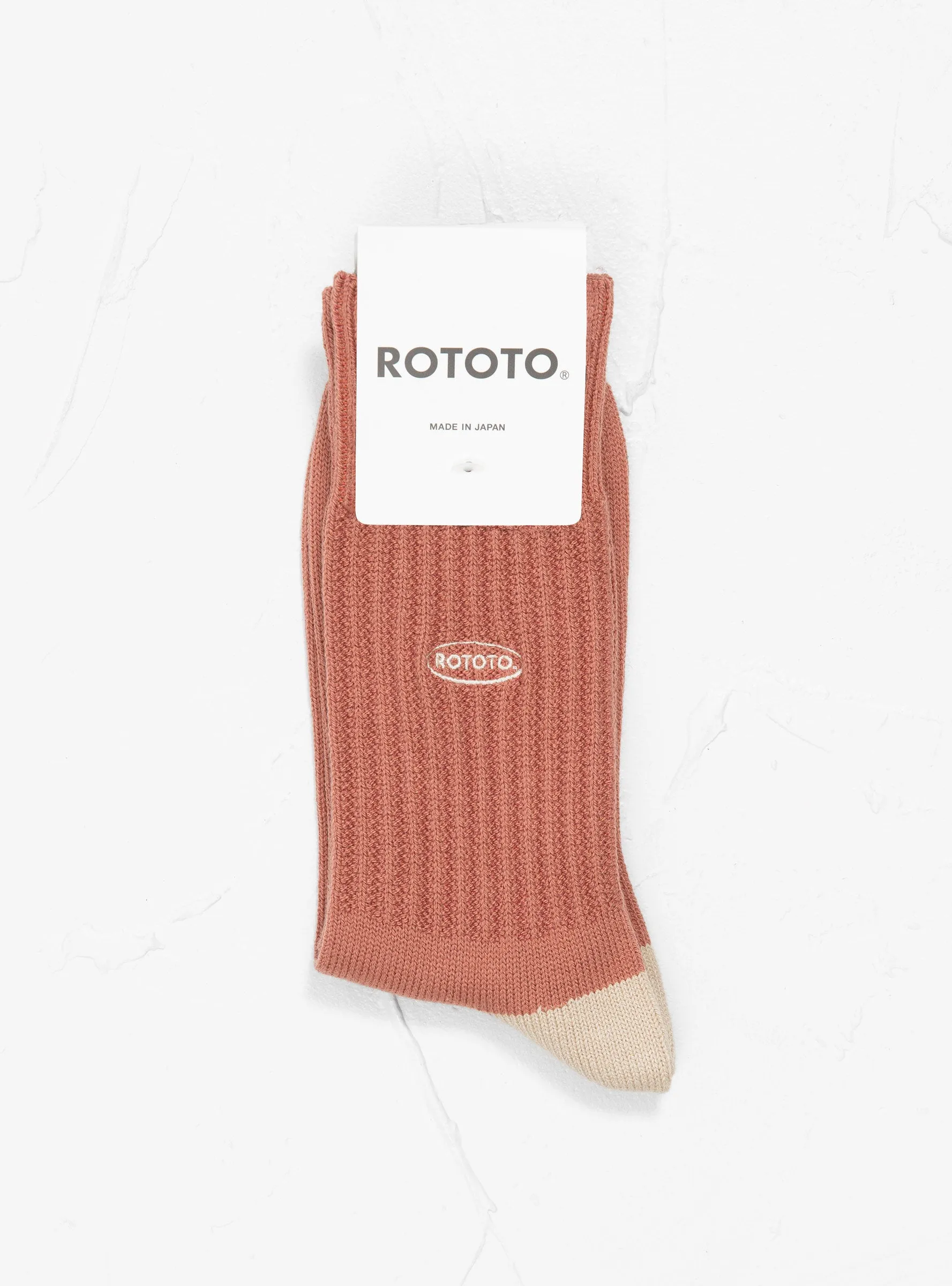 90s Logo Crew Socks Dark Coral