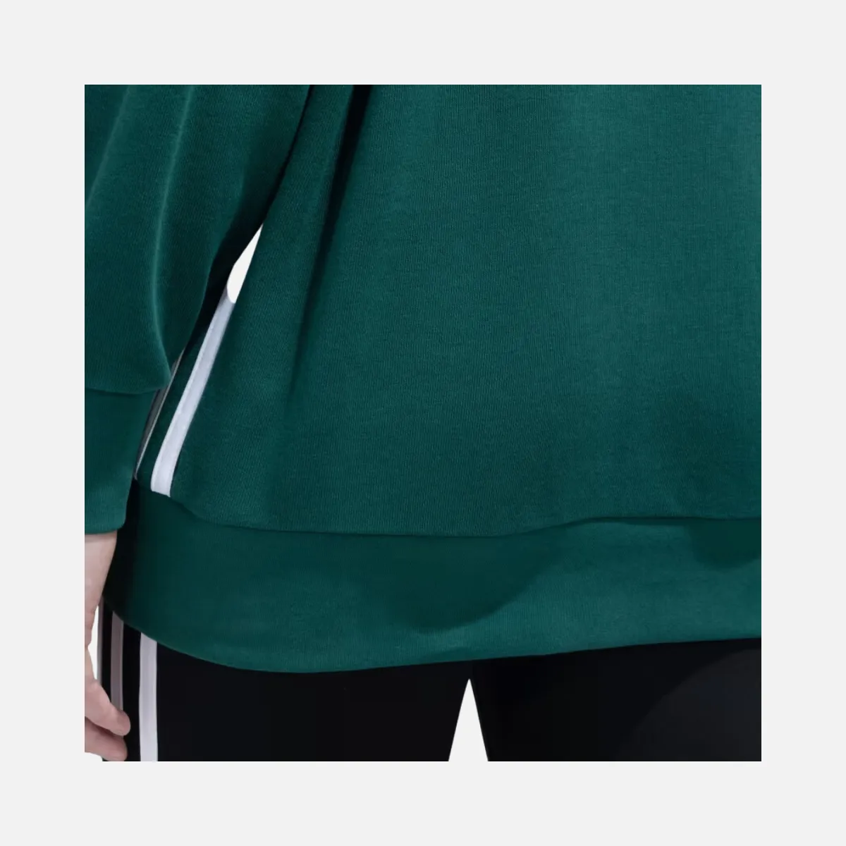 Adidas Dance Loosehd Women's Hooded Sweat -Collegiate Green/White