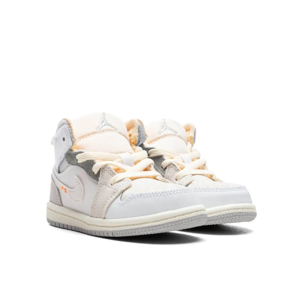 Air Jordan 1 Mid SE Craft (TD) - White/Neutral Grey/Phantom