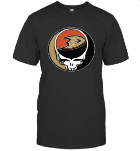 Anaheim Ducks Grateful Dead Steal Your Face Hockey NHL Mens T-Shirt