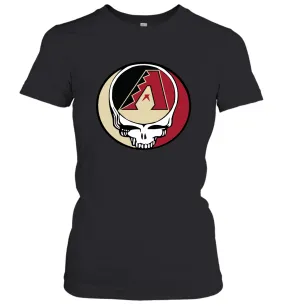 Arizona Diamondbacks Grateful Dead Steal Your Face Baseball Womens T-Shirt