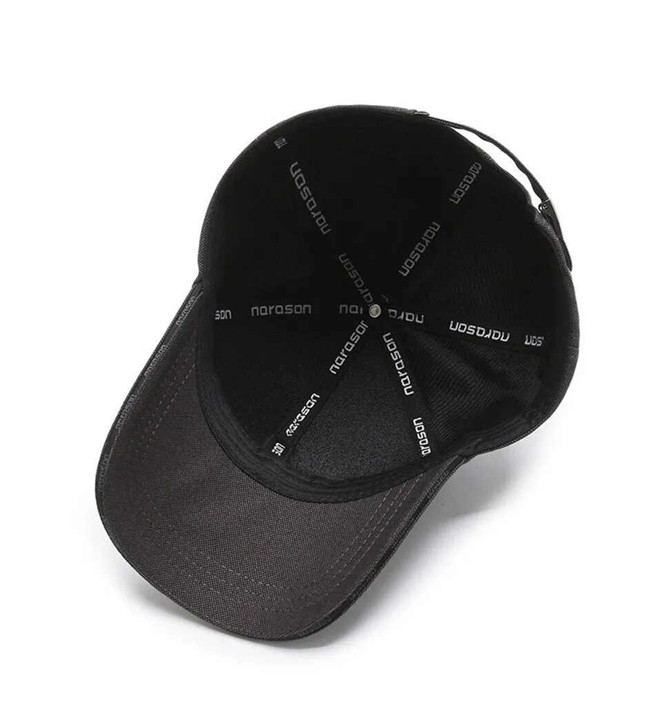 Autumn Middle-aged Unisex Cotton Black Gray Outdoor Sports Baseball Cap