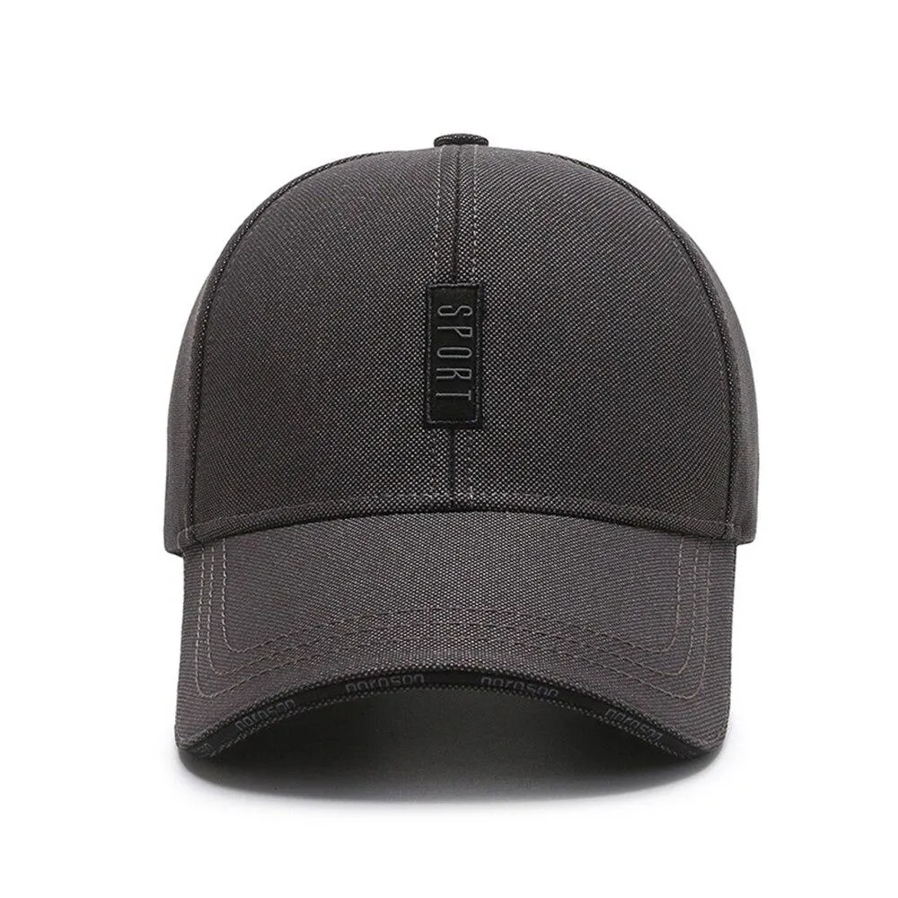 Autumn Middle-aged Unisex Cotton Black Gray Outdoor Sports Baseball Cap