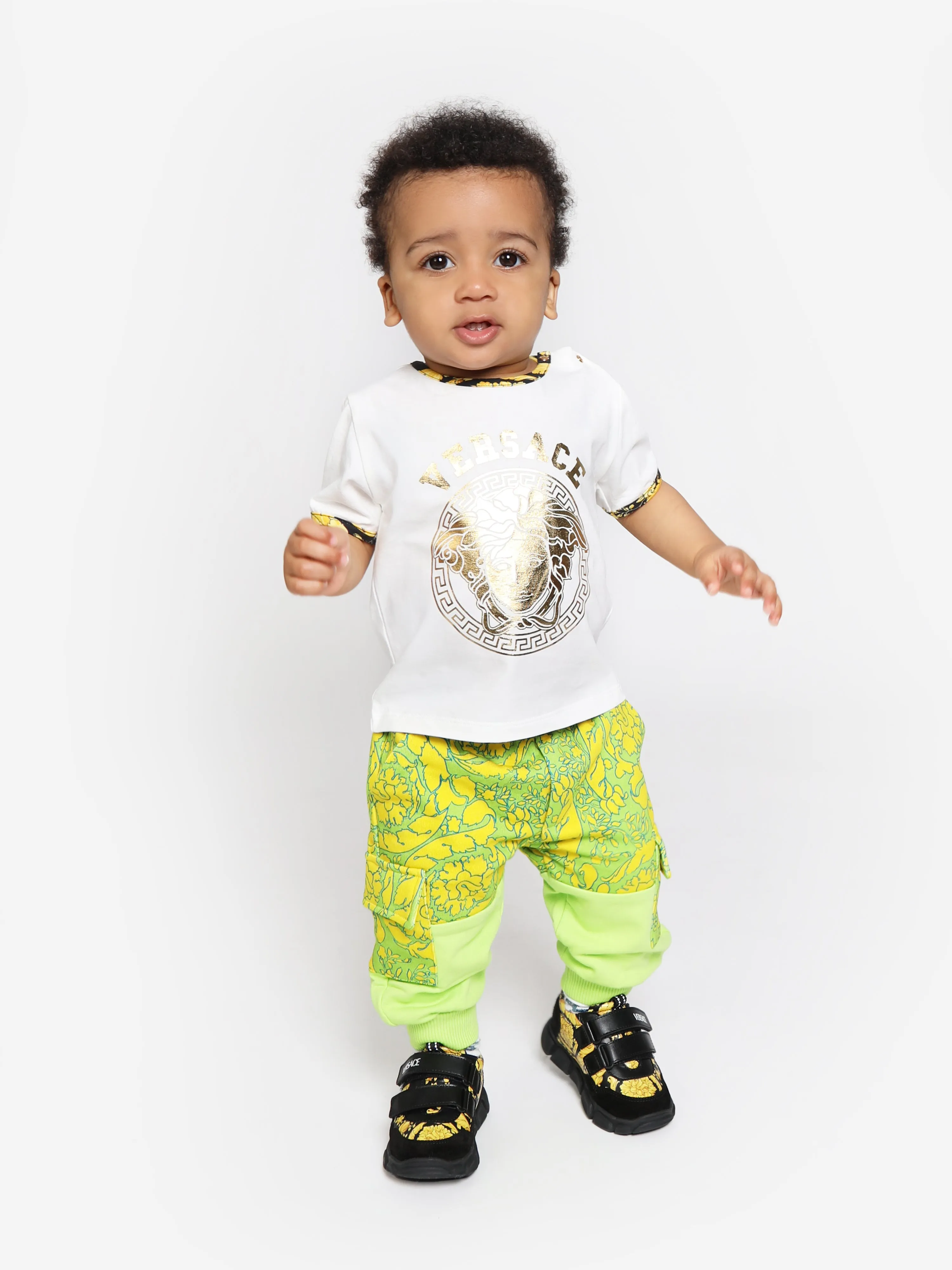 Baby Boys Barocco Joggers in Green