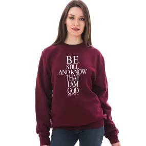 Be Still Cross Crewneck Sweatshirt