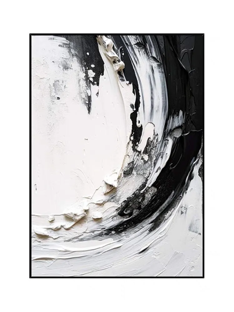 Beautiful Black and White Textured Painting