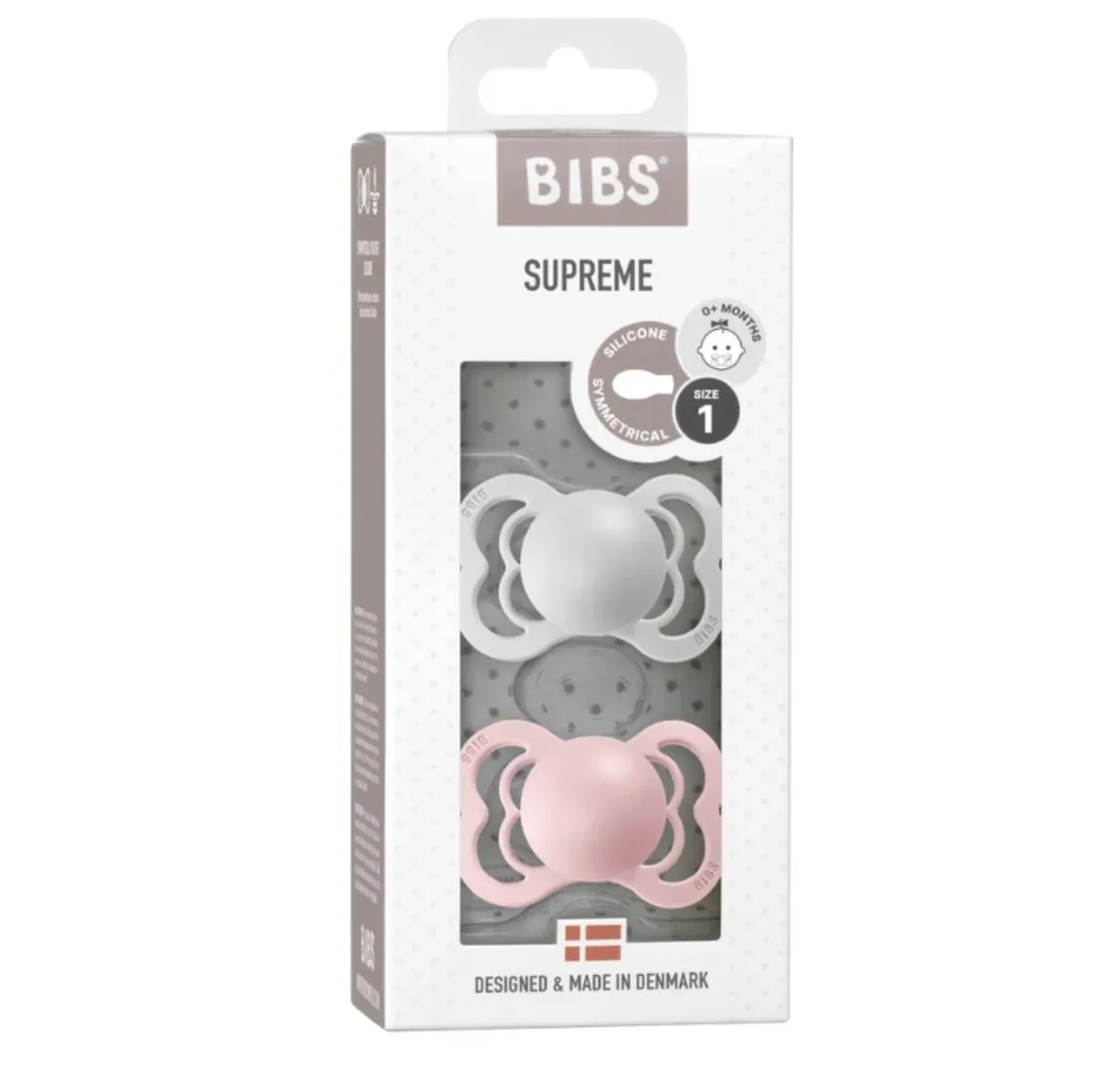 BIBS Dummies - Supreme Silicone Colour 2 Pk Blossom/Haze