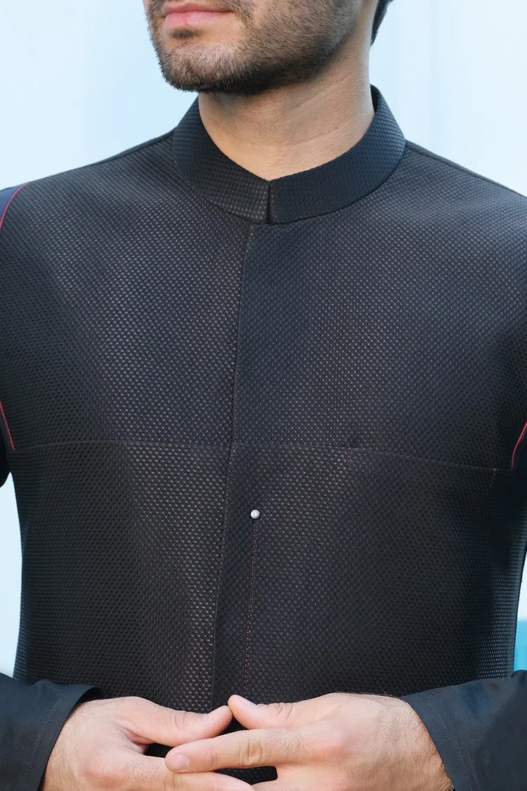 Black Blended Waistcoat - AL-WC-300