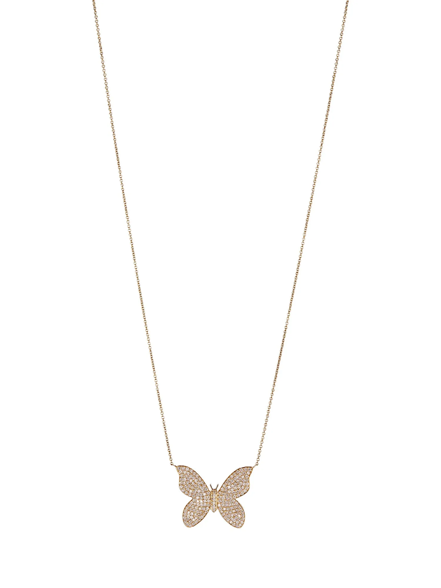 Butterfly Pavé Diamond Necklace