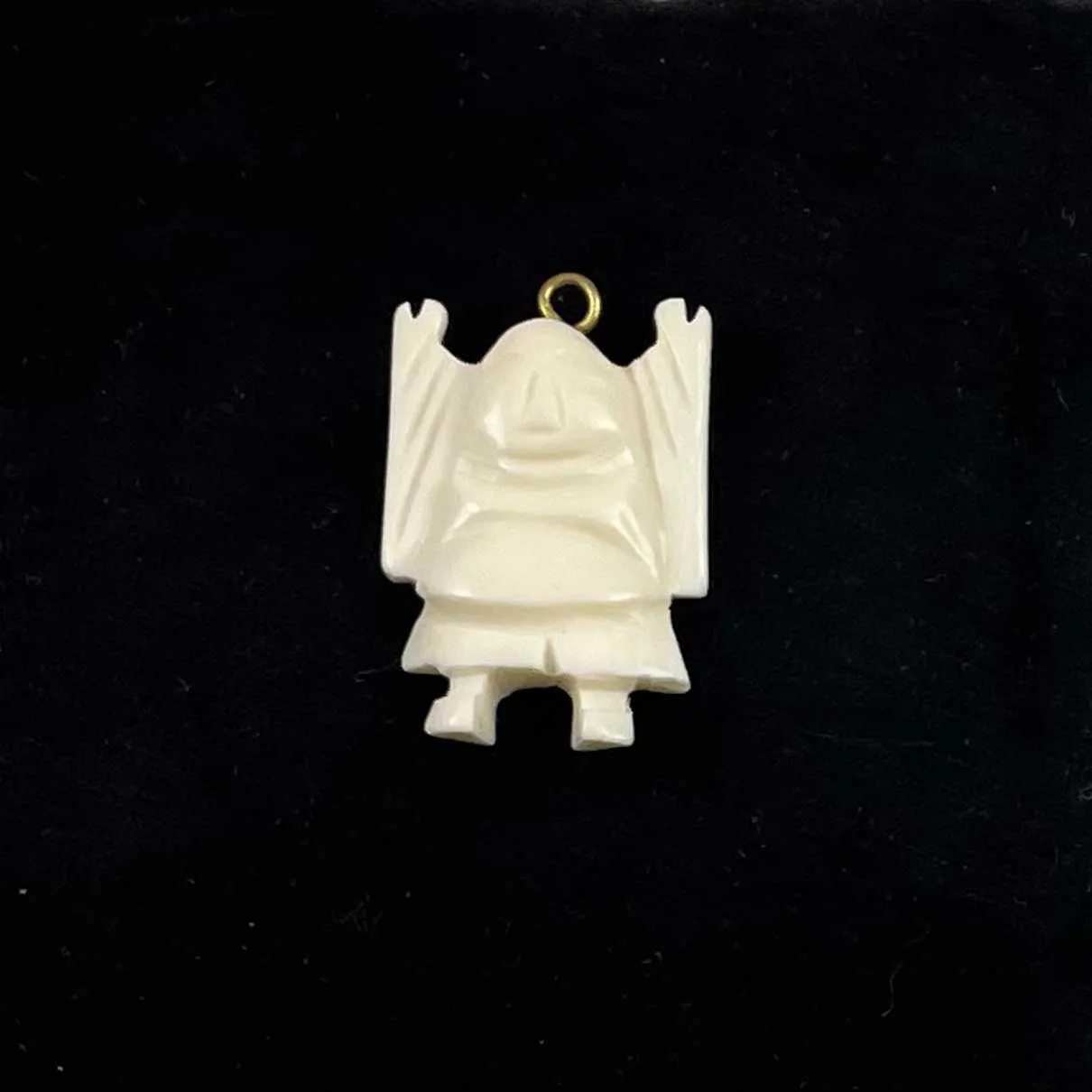 Carved Bone Buddha Pendant Charm