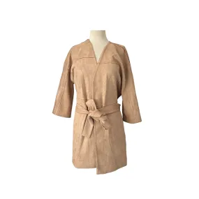 Chico's Beige Suede with Belt Open Jacket | Gently Used |