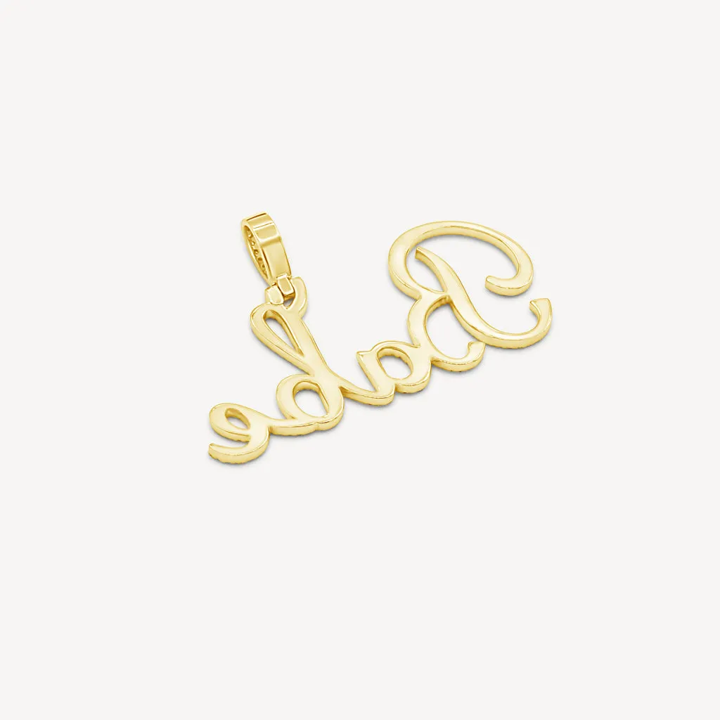 Custom Script Diamond Name Pendant