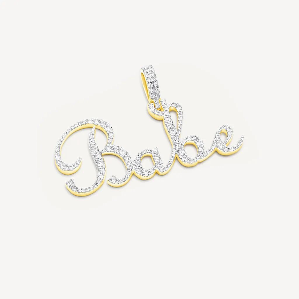 Custom Script Diamond Name Pendant