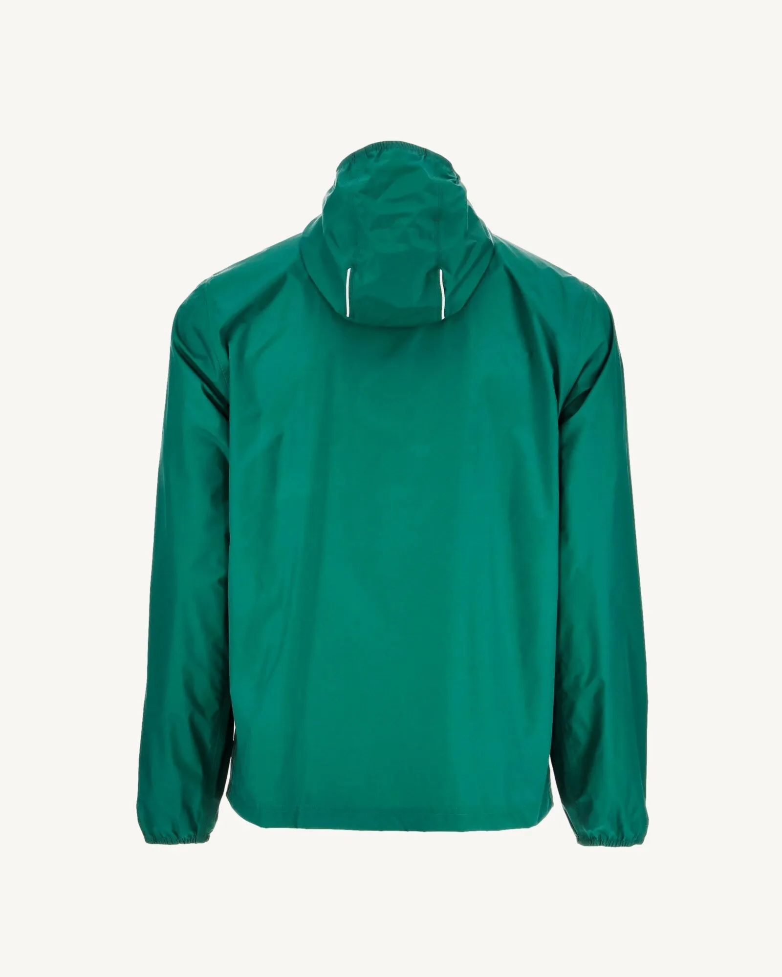 Dark green Manille packable waterproof hooded long jacket