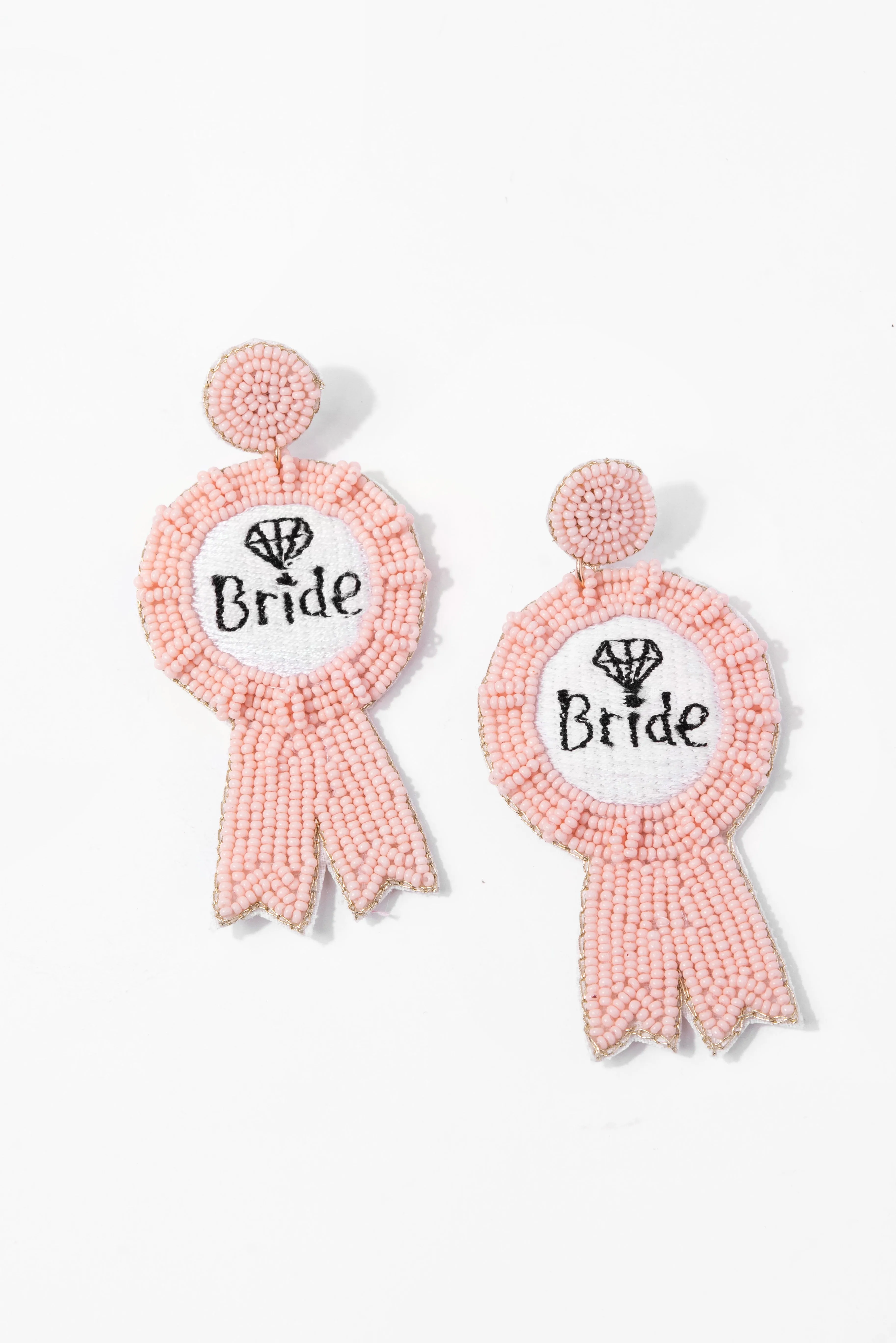 Diamond Bride Ribbon Earrings