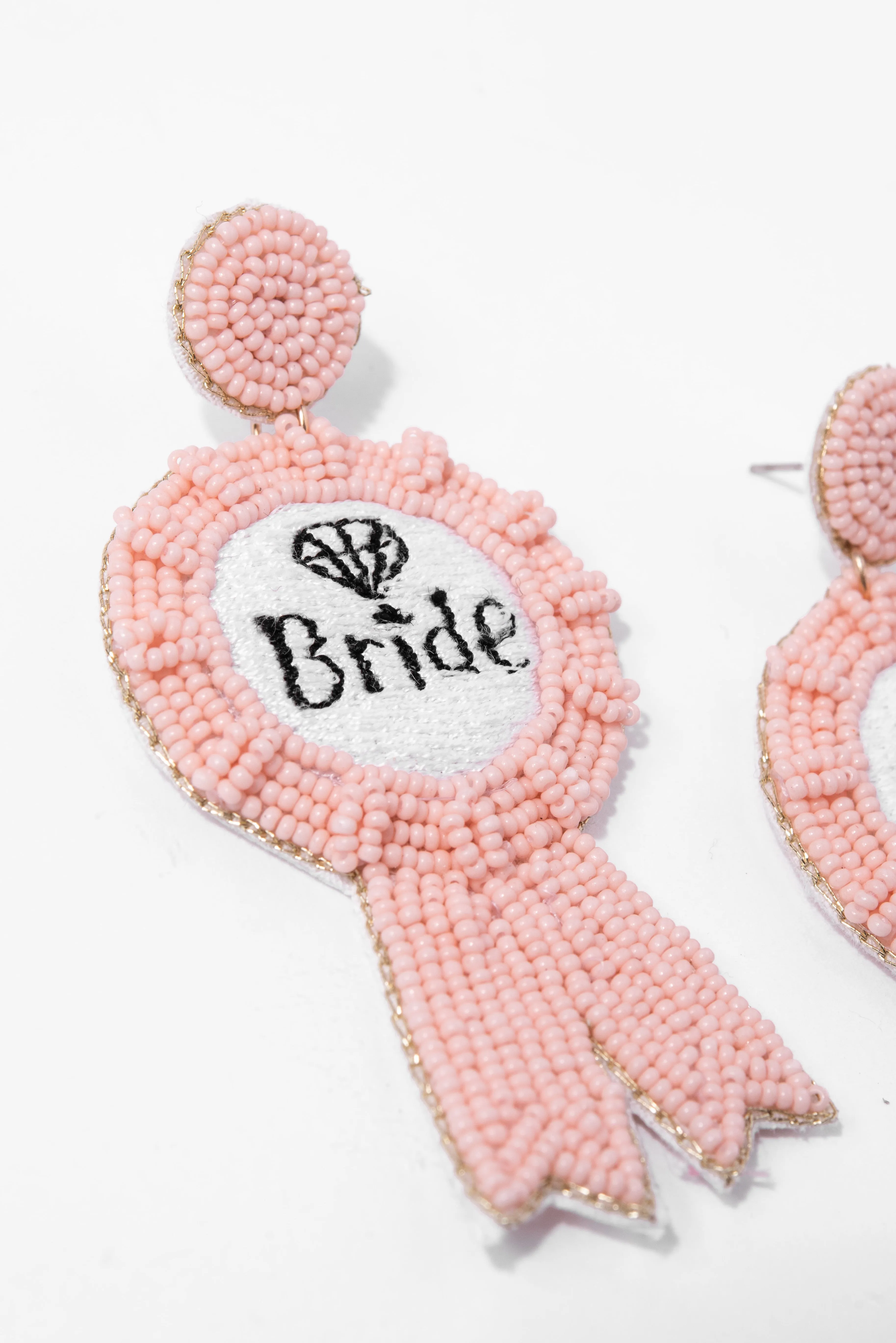 Diamond Bride Ribbon Earrings