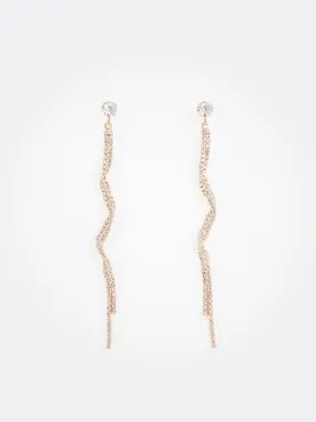 Diamond Stud With Jewelled Twist Earring