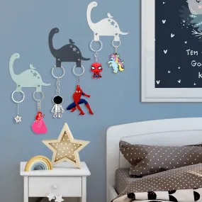 Dinosaur Child Metal Wall Hooks