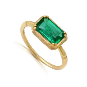 Emerald Cut Rattan Ring