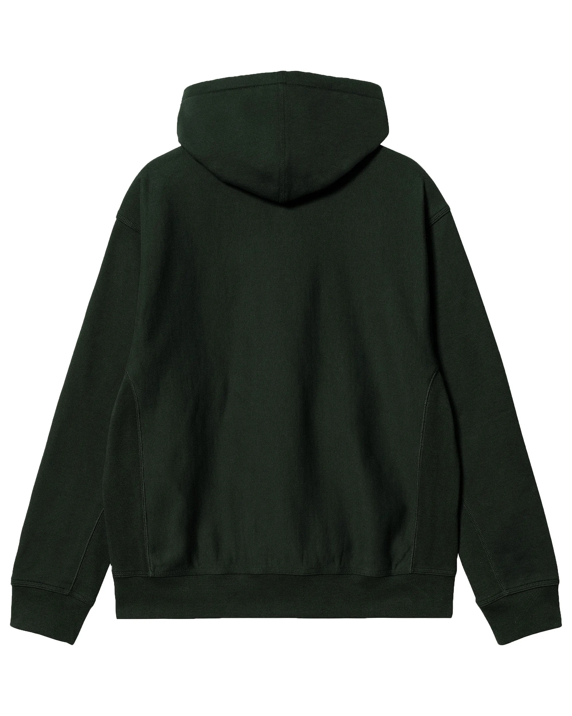 Felpa Uomo Carhartt Wip Hooded American Script Sweat Dark Cedar