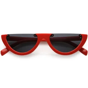 Flat Top Moon Shape Sunglasses