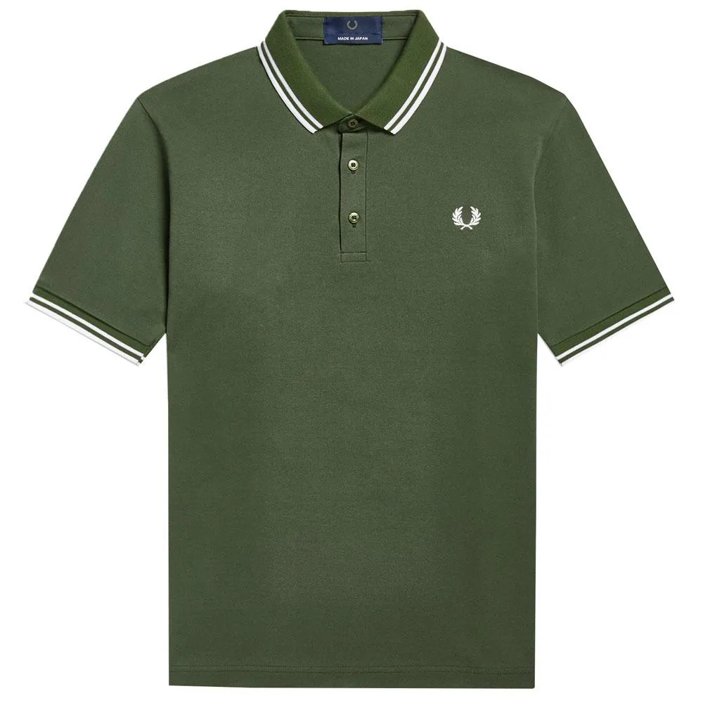 Fred Perry Made in Japan Pique Polo Shirt - Dark Fern Green M102