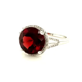 Garnet and Diamond Ring