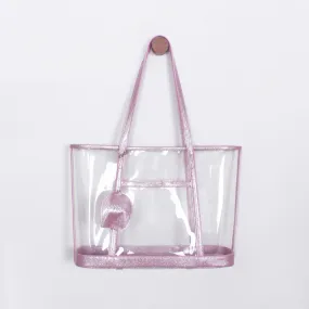 grace clear pink shoulder bag