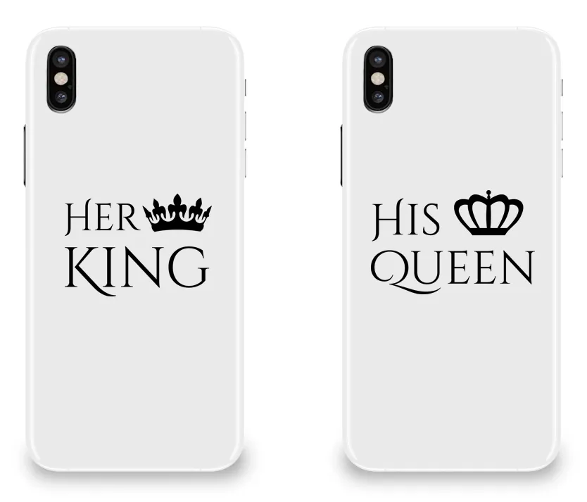 Her King & His Queen - Couple Matching Phone Cases