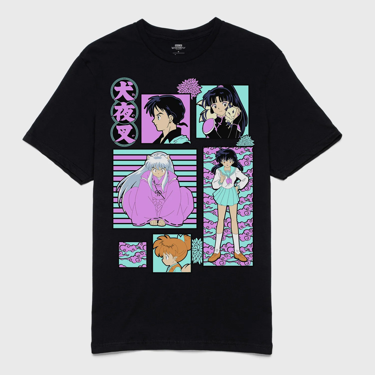 Inuyasha - Group Neon Panel Tee