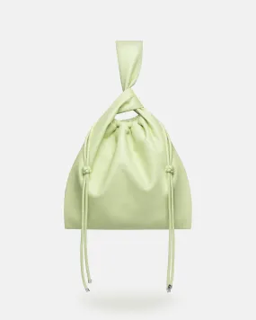 Jen Drawstring - Drawstring Okobor™ Alt-Leather Clutch Bag - Shadow Lime