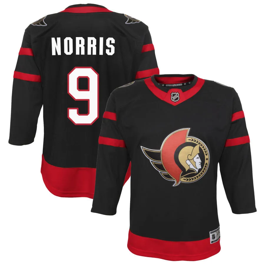 Josh Norris Ottawa Senators Youth Home Premier Jersey - Black