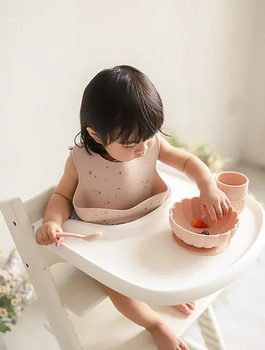 Kiku Silicone Baby & Toddler Feeding Set - Rosewater