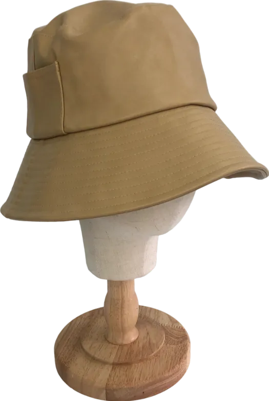 Lack Of Color Beige Pu Bucket Hat One Size