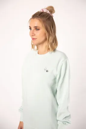 Latte Art | Bestickter Bio-Baumwoll Frauen Pullover