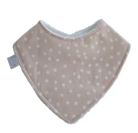 Light Pink Polka Dot Dribble Bib