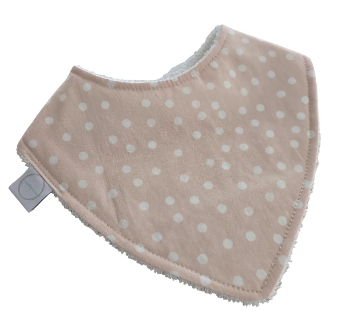 Light Pink Polka Dot Dribble Bib