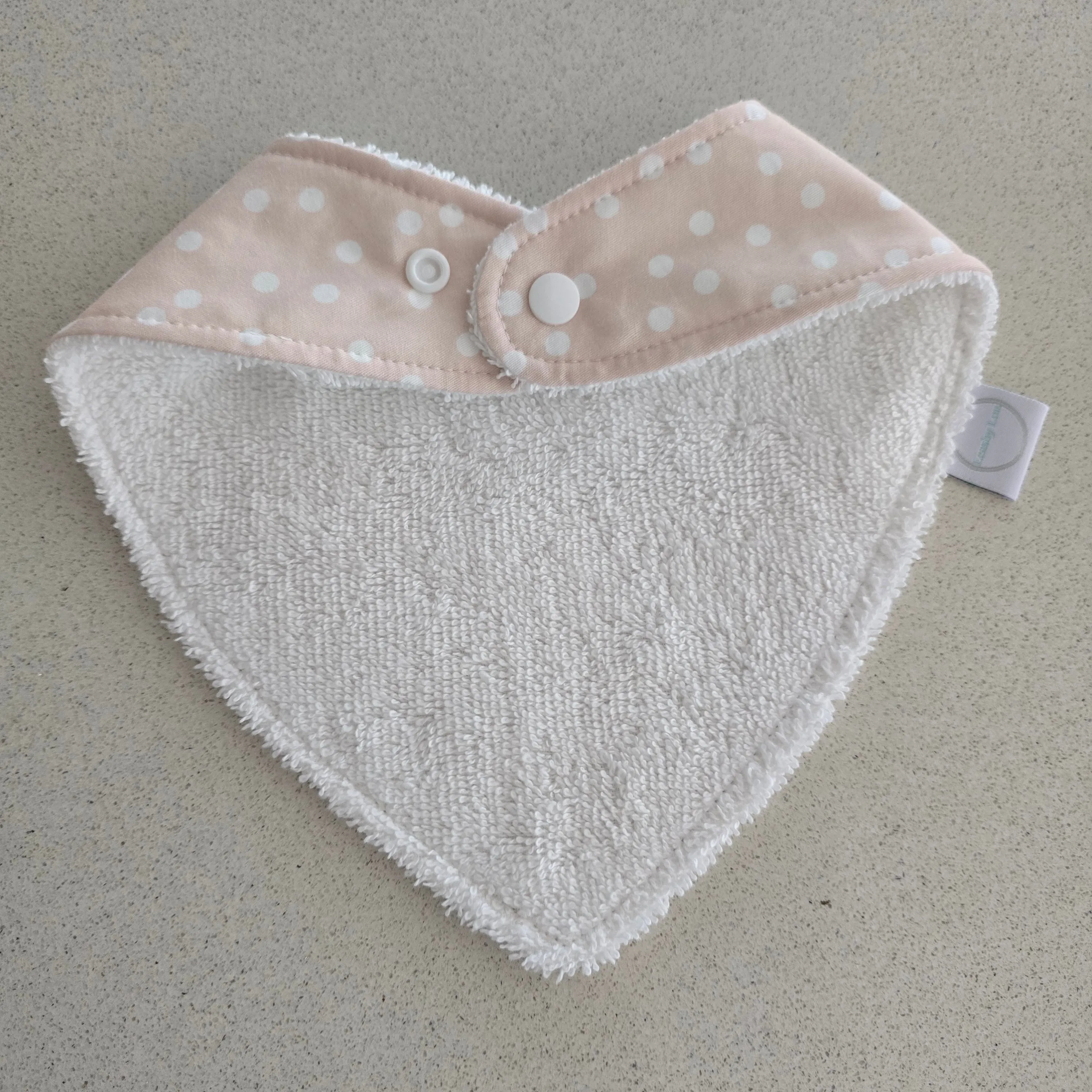 Light Pink Polka Dot Dribble Bib