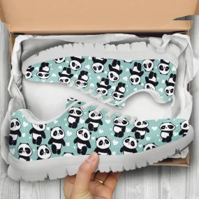 Lovely Panda Shoes Panda Print Sneakers Panda Running Shoes Athletic Casual Shoes Panda Lover Gifts Clothing for Womens Mens Kids Adults