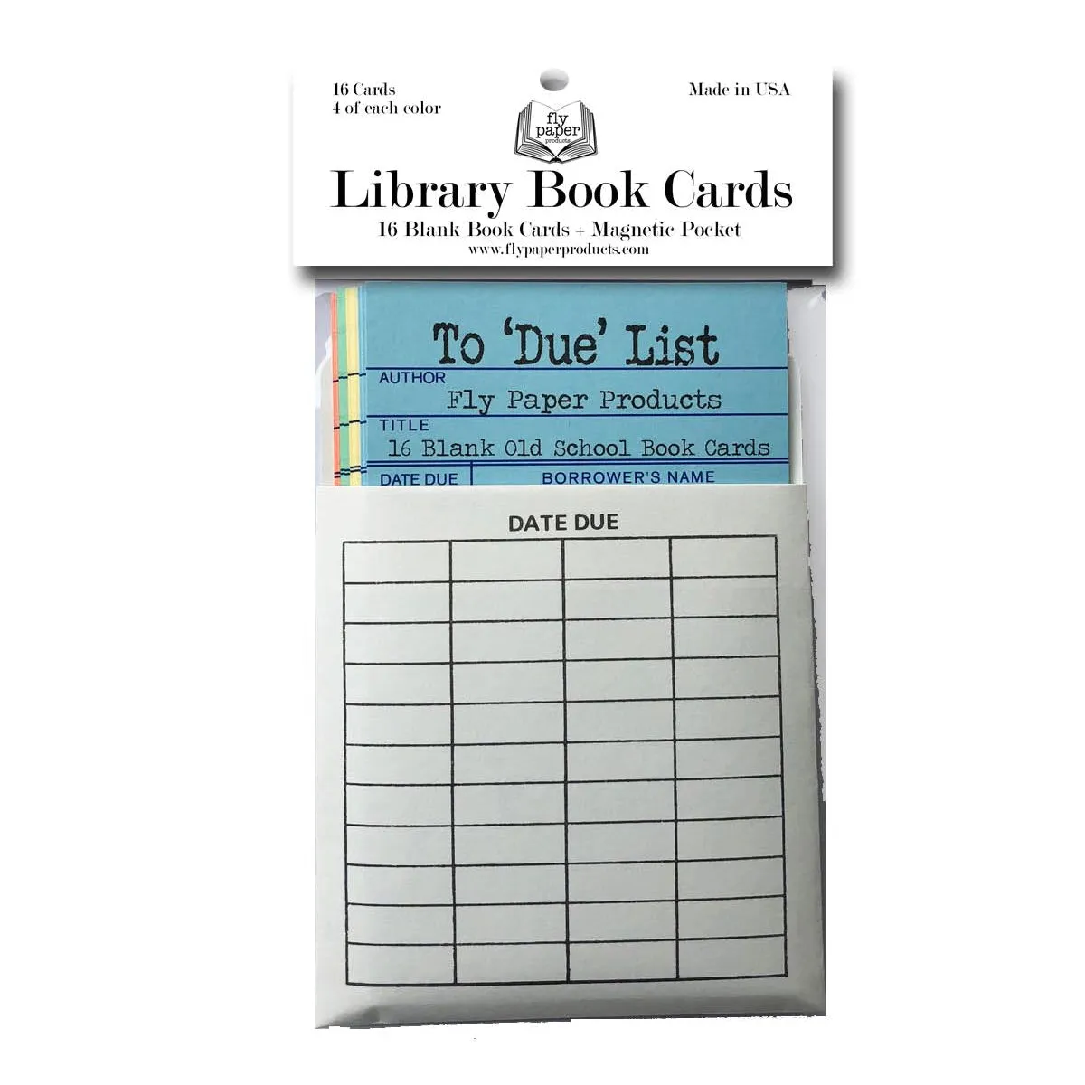 Magnetic Memo Vintage Library Book Cards