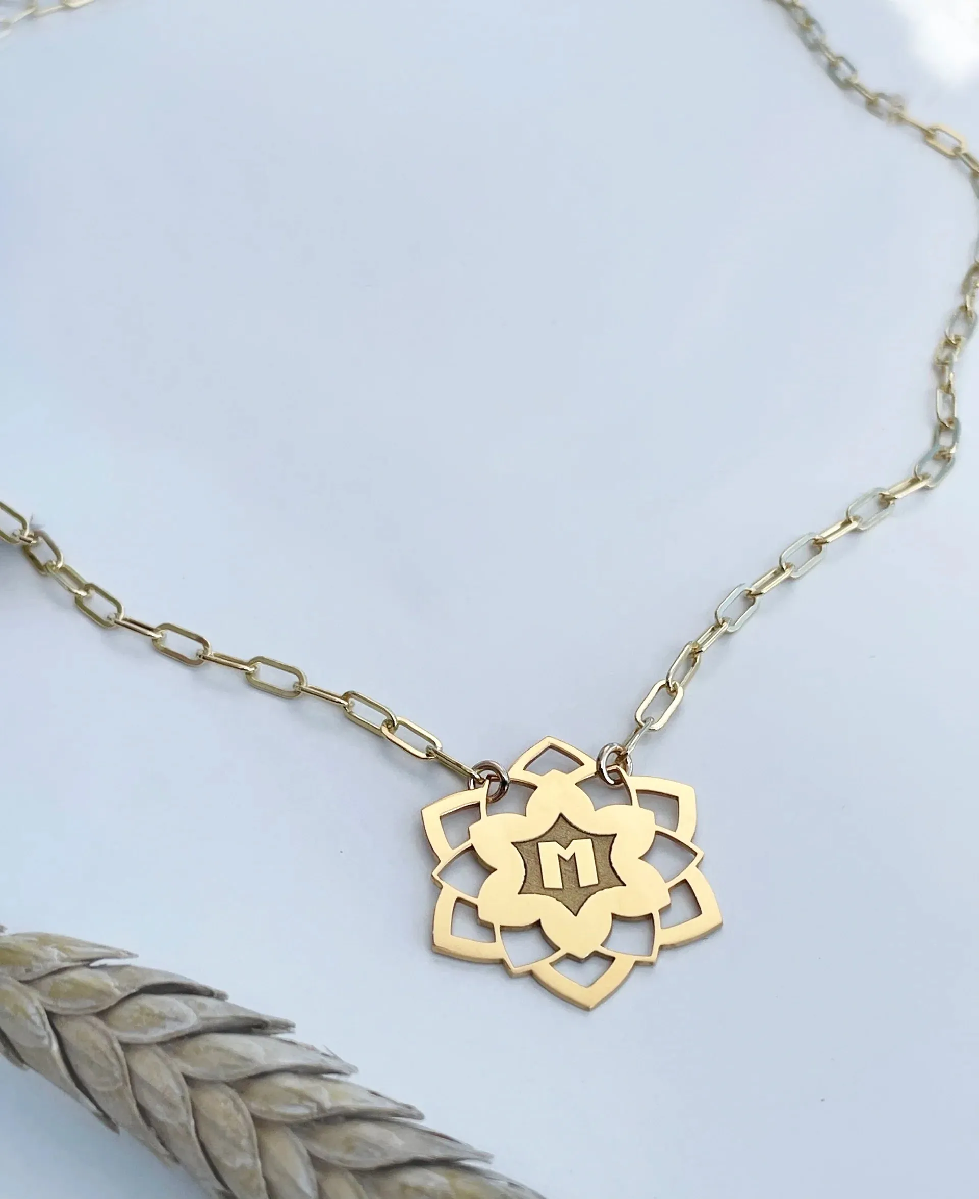 Mandala Initial Medallion Necklace