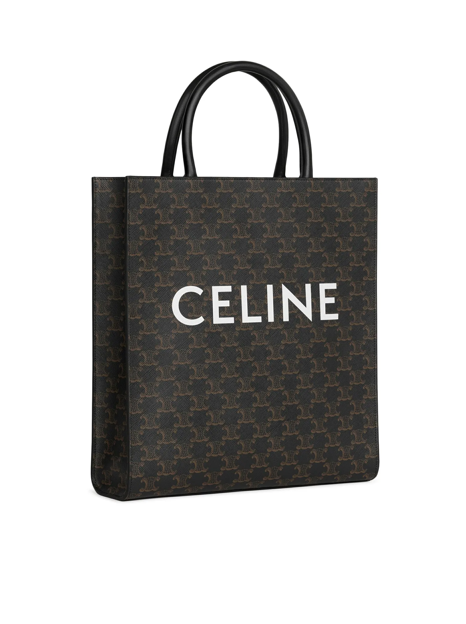 MEDIUM VERTICAL CABAS BAG IN TRIOMPHE CANVAS WITH CELINE PRINT