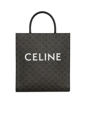 MEDIUM VERTICAL CABAS BAG IN TRIOMPHE CANVAS WITH CELINE PRINT