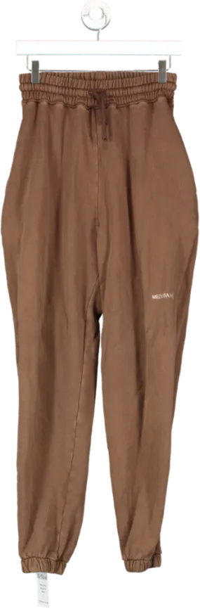 Medusa Mere Brown Cuffed Joggers UK M