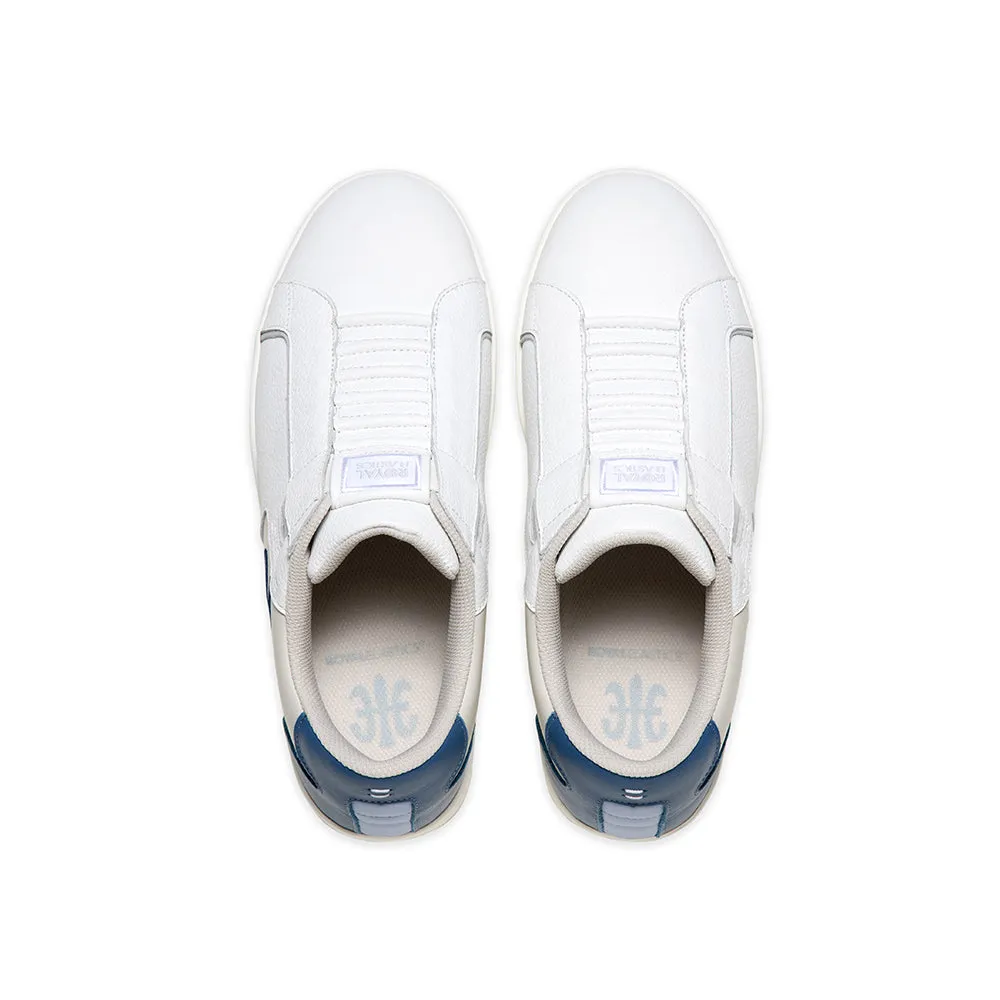 Men's Adelaide White Blue Leather Sneakers 02641-005