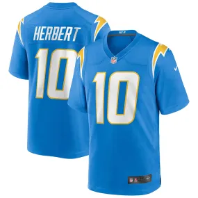 Men's Los Angeles Chargers Justin Herbert Player Game Jersey Powder Blue